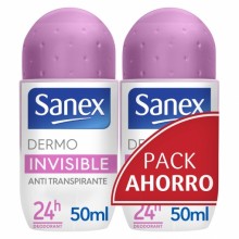 PACK DESODORANTE SANEX ROLL-ON INVISIBLE MUJER 2 X 50 ML